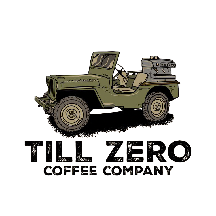 Till Zero Coffee Company &mdash; jeep loaded with coffee crates